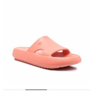 Tory Burch Logo Shower Slide Blush Rose Size 11 NIB